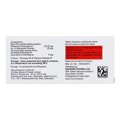 AMLOKIND BETA 25 Tablet 10's - Hypertension-Bet