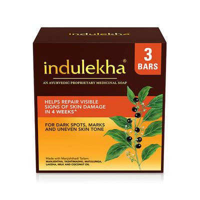 Indulekha Ayurvedic Proprietary Medicine Soap 100gm Each Bar, 300gm Packs 3's - Soaps