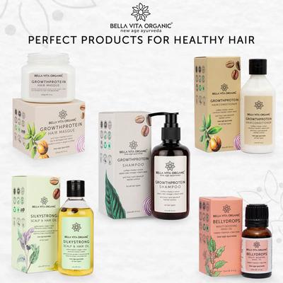 Bella Vita Organic Growth Protein Conditioning Shampoo Anti Frizz 225 ml - Shampoos