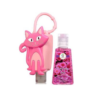 Bloomsberry Sanitizer Combo Pack (Pink Cat Holder + Crispy Air) 30 ml - Hand Sanitizer