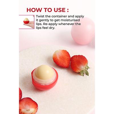 Organic Harvest Strawberry Non Colored Lip Balm 8 gm - Lip Balms