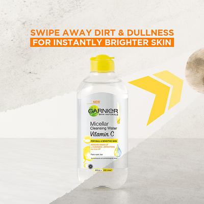 Garnier Micellar Cleansing Water With Vitamin C 125ml - Face Wash & Cleansers