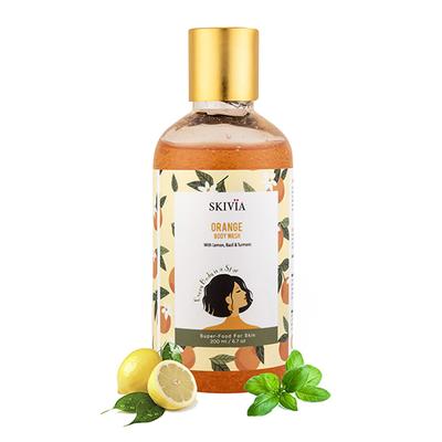 Skivia Orange Body Wash With Lemon & Turmeric 200 ml - Shower Gels & Body Wash