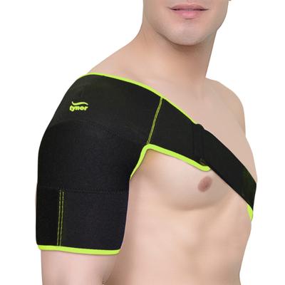 Tynor Shoulder Support Double Lock (Neoprene) (UN) - Black & Green - Neck/Shoulder Supports