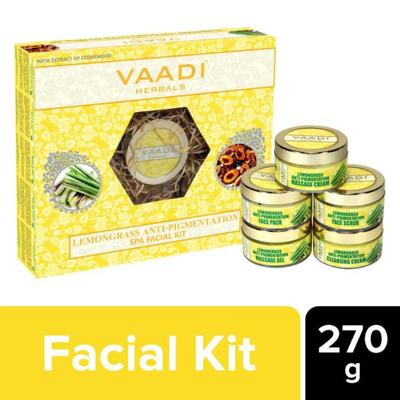 Vaadi Herbals Lemongrass Anti-Pigmentation SPA Facial Kit With Cedarwood Extract 270 gm - Facial Kits