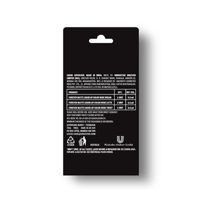 Lakme Liquid Lipstick Trio- Nude Moods, Forever Matte, Light-Weight 3's - Liquid Lipsticks