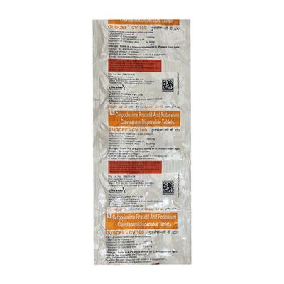 Gudcef CV 100mg Tablet 10'S - Bacterial Infections-Cep