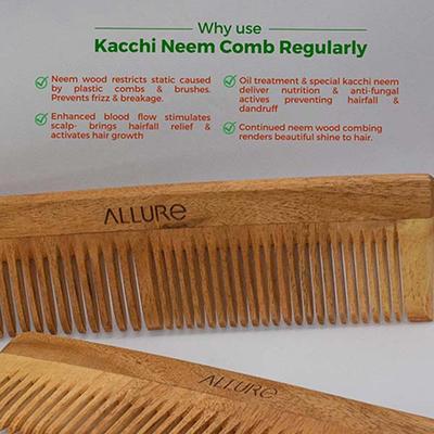 Allure Wooden Neem Comb (CD-01+CR-01) 1's - Hair Combs