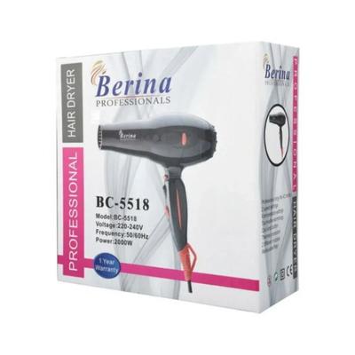 Berina Professional Hair Dryer BC-5518 (2000W) 500 gm - Hair Dryers
