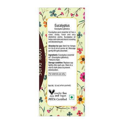 Passion Indulge EUCALYPUS Essential oil For calming, heals wounds & prevents skin eruptions 10ML - Essential Oils