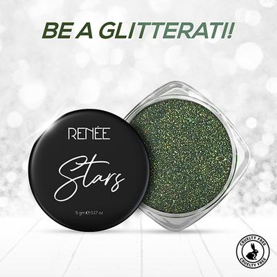 Renee Stars Face and Body Glitter - Green 5 gm - Eye Shadow Palettes
