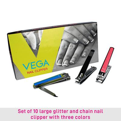 Vega Nail Clipper Set Of 10 Pcs (LNCB - 02) 504 gm - Manicure & Pedicure Kits