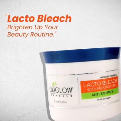 OxyGlow Herbals Lacto Bleach With Milk Powder 200gm - Face Bleach