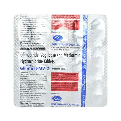 GLIMFIRST MV2 Tablet 15's - Diabetes-Ant