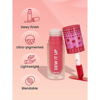 Swiss Beauty Dew It Up Liquid Blush -Muted Pink 4 ml - Blushes