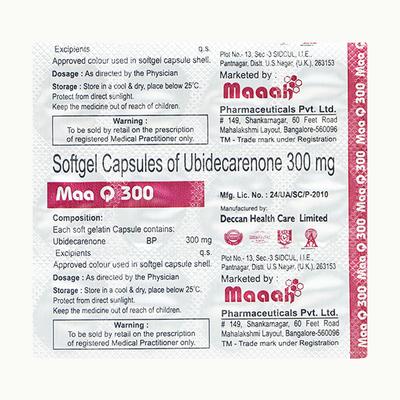 MAA Q 300 Capsule 15's - Supplements-Sup