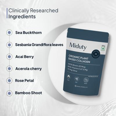 Miduty Organic Plant Based Collagen 250 g - Hair & Skin