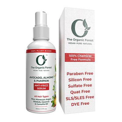 Organic Forest 100% VEGAN Anti Frizz Hair Serum 50 ml - Hair Serums