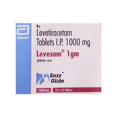 LEVESAM EAZY GLIDE 1gm Tablet 15's - Epilepsy/Convulsion-Ant