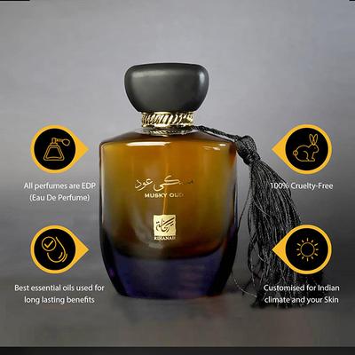 RIHANAH Musky Oud EDP Perfume for Men 100 ml - Men Perfumes (Edt/Edp)