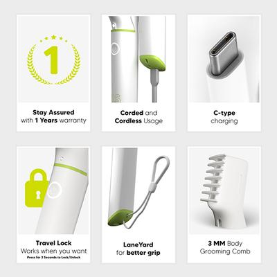 LetsShave Balls & Body Trimmer Plus 1's - Hair Removal Accessories