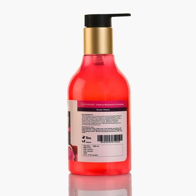 VIA TOKYO ORGANIC Ginseng & Cherry Blossom Body Wash Refreshing & Energizing, No Sulphates, No Paraben 285 ml - Shower Gels & Body Wash