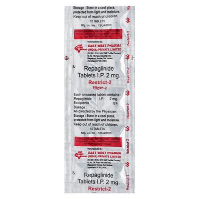 Restrict 2mg Tablet 10'S - Diabetes-Ant