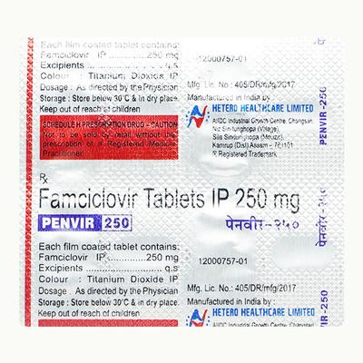 Penvir 250mg Tablet 6'S - Viral infections-Ant
