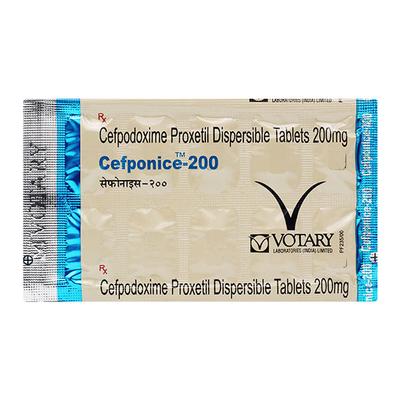 CEFPONICE 200 Tablet 10's : Price, Uses, Side Effects | Netmeds