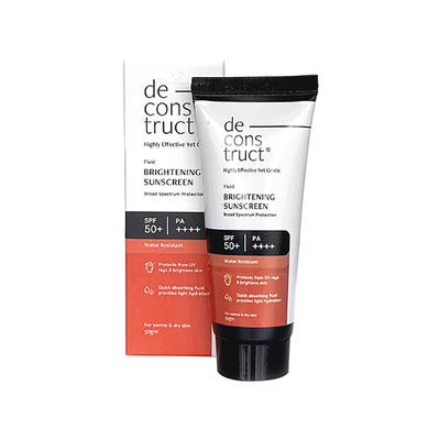 Deconstruct Fluid Brightening Sunscreen SPF 50+ PA++++ for Dry Skin, Hydrating 50 gm - Body Sunscreen