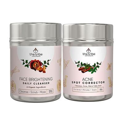 The Tribe Concepts Anti Acne Treatment Kit - With Steel Tin 150 gm - Loose Powder
