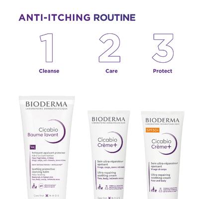 Bioderma Cicabio SPF 50+ Repairing Cream For Damaged Skin - Water-Proof & Scar Treatment 40 ml - Body Sunscreen
