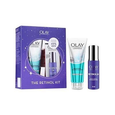 Olay Retinol Kit for Overnight Repair - Retinol Serum with Free Cleanser, 24h Hydration 1's - Night Cream
