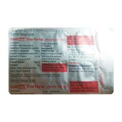 EMILDAP TRIO FORTE Tablet 10's - Diabetes-Ant