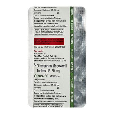OLTAS 20mg Tablet 15's - Hypertension-Ang