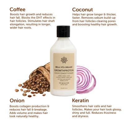 Bella Vita Organic Growth Protein Natural Hair Conditioner 225 ml - Conditioners
