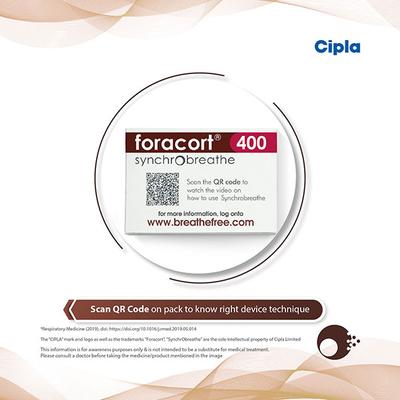 FORACORT 400 SYNCHROBREATHE 120md Inhaler 1's - Asthma/COPD-Ast
