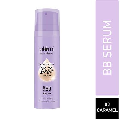 Plum Superpower Bb Serum with Spf 50 Pa ++++ - 03 Caramel 30 ml - Bb & Cc Creams