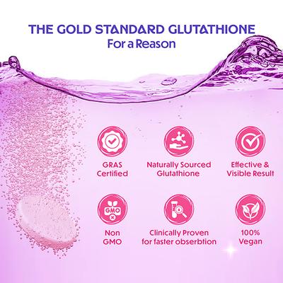 Chicnutrix Glow - Glutathione & Vitamin C For Skin Radiance - Strawberry & Lemon Flavour 20 Tablets 1's - Hair & Skin