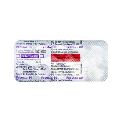 Febutaz 80mg Tablet 10'S - Gout