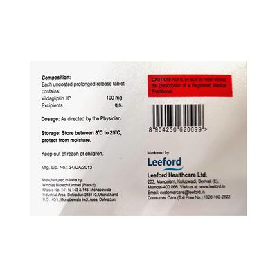 VIDADEB SR 100 Tablet 15's - Diabetes-Ant