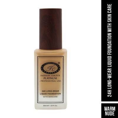 Fashion Colour 24hr Longwear Liquid Foundation With Skin Care, Warm Nude 30 gm - Foundation
