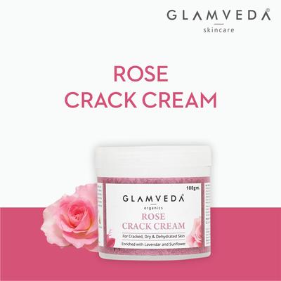 Glamveda Rose Hand and Foot Crack Cream 100 gm - Foot Creams & Lotions