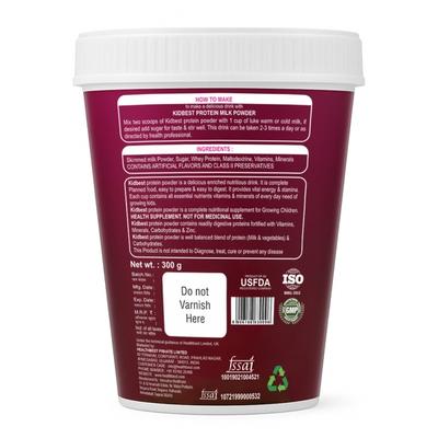 HealthBest Kidbest Protein Milk Powder - Delicious Chocolate Flavour 300 gm - Multi-Vitamins