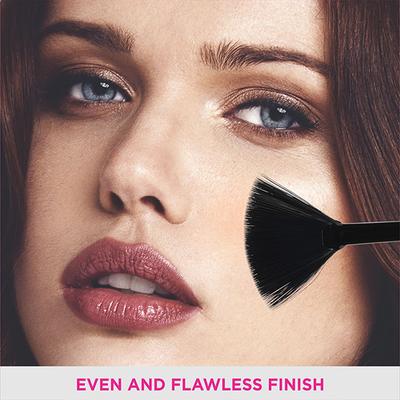 Vega Fan Makeup Brush, Wooden Color 2's - Face Brush
