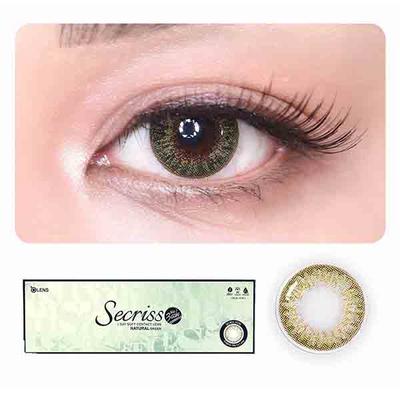 O-Lens Secriss 1Day Coloured Contact Lenses - Natural Green ( 0.00 ) 1's - Eyecare Lenses