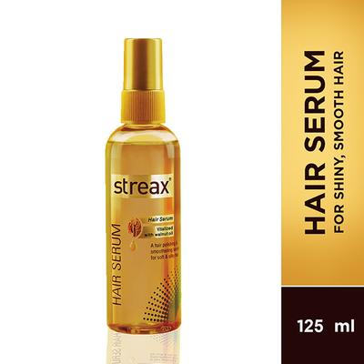 Streax Hair Serum Vitalized with Walnut Oil, For Hair Smoothening & Shine, For Dry & Frizzy Hair 125 ml - Hair Serums