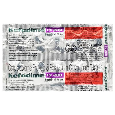 KEFODIME CV 200mg Tablet 10's - Bacterial Infections-Cep
