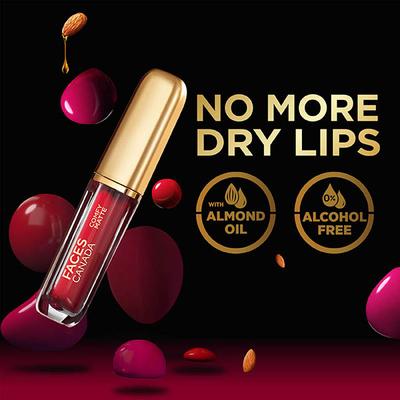 Faces Canada Comfy Matte Liquid Lipstick - End Of Story 03 , 3 ml 10HR Stay No Dryness - Lip Stains & Tints