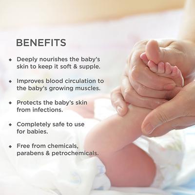 Forest Essentials Dasapushpadi Baby Body Massage Oil 200ml - Creams/Oils/Lotions